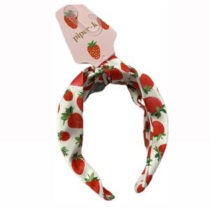 NWT ⚜️🍓⚜️ Piper K Gorgeous Strawberry Satin Headband